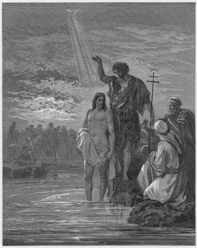 La Biblia de Gustave Doré: El bautismo de Jesús de Gustave Dore